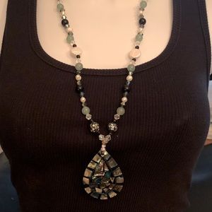 One of a kind handmade abalone necklace